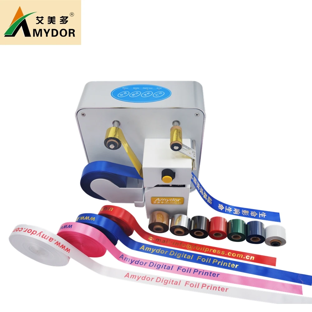 AMD320 flower ribbons cake ribbons digital foil printing machine stamping printer satin ribbon printing machine