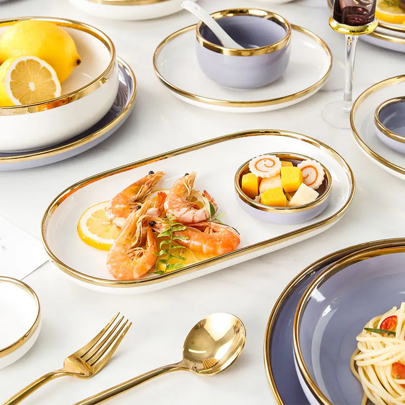 Wholesale Fine China Tableware With Cups Dishes Set Plates Dinnerware