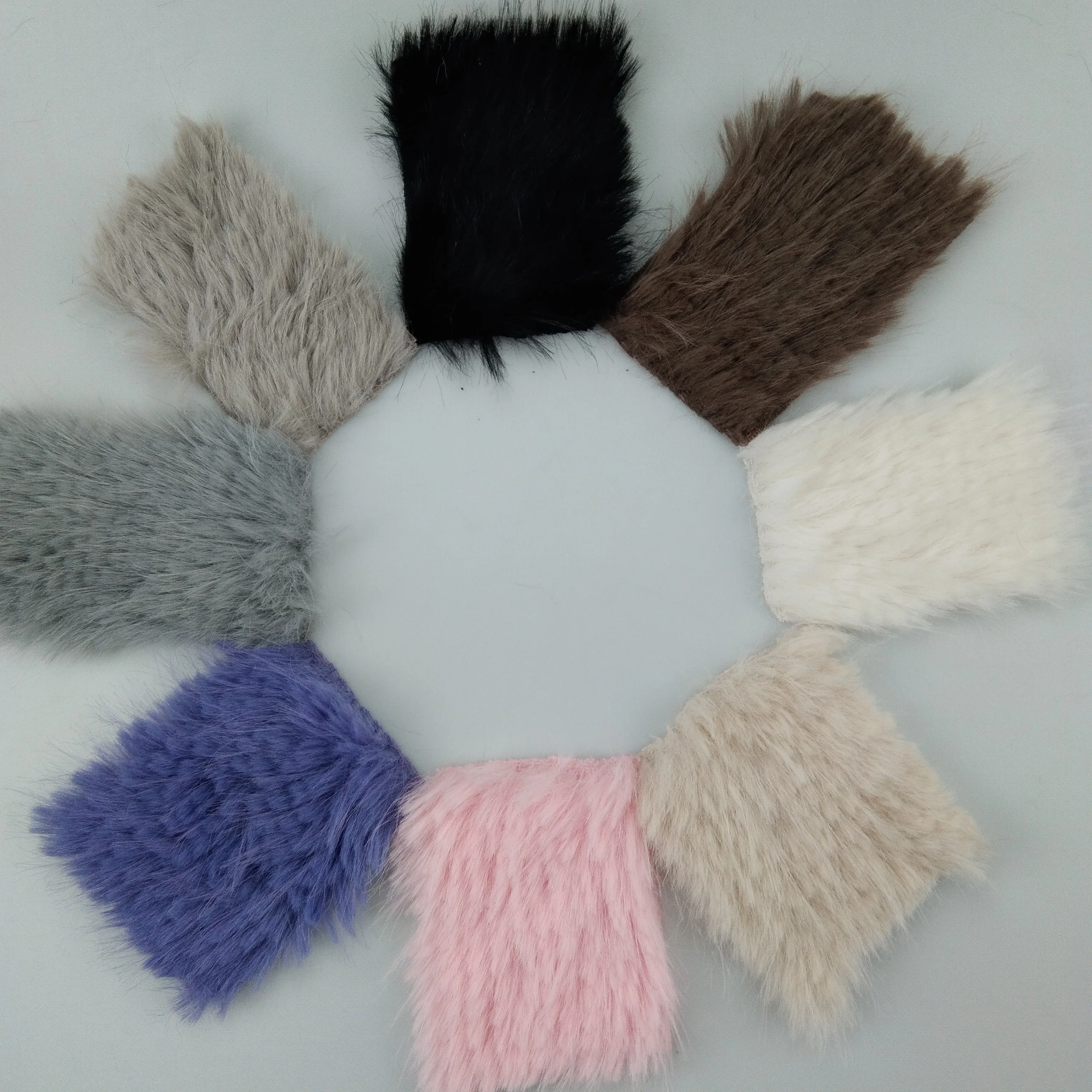 In stock Soft Jacquard Long Hair Rabbit Faux Fur Fabric For Garment/Home Textile/Toy