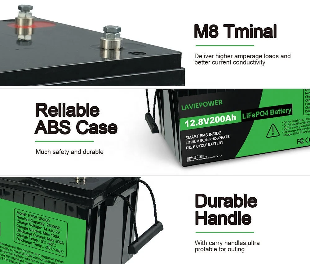 Marine Boat Electric Car Rechargeable Battery 12V 12.8V 100Ah 200Ah 300Ah LiFePo4 Solar Storage Battery