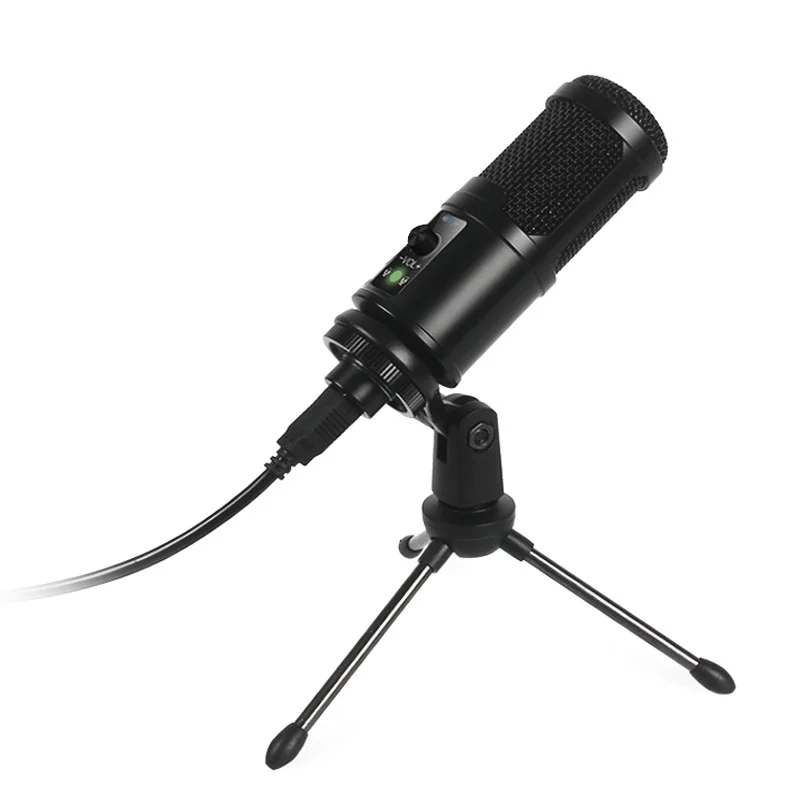 Factory Wholesale Microphone USB Condenser Professional Mic For Recording PC Computer YouTube Studio Video Microfon With Tripod