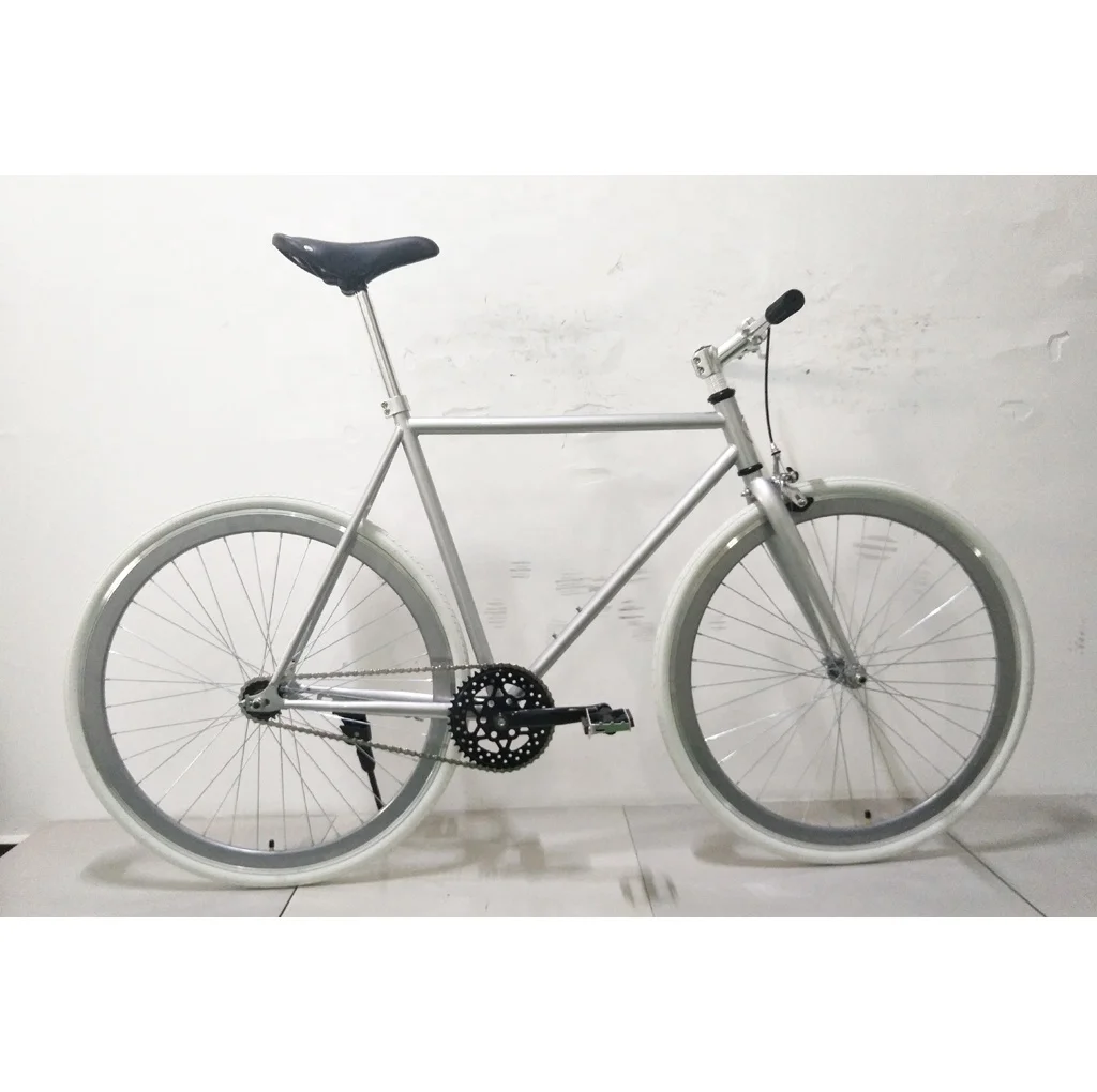 700C white Fixed gear bicycle steel bike 700C fixed gear bike