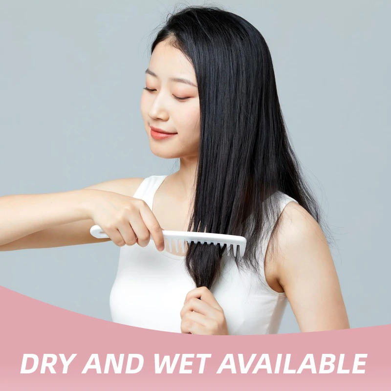 Wholesale Custom Logo Black Plastic Wide Teeth Hair Wash Massage Shampoo Shower Combs 6226