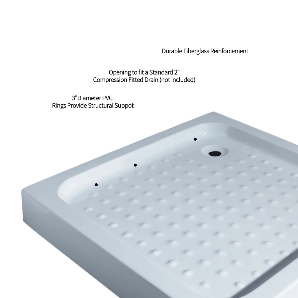 Baide High European Quality Standard Square Bathroom Pan Shower Tray Shower Floor Base Different Size Available