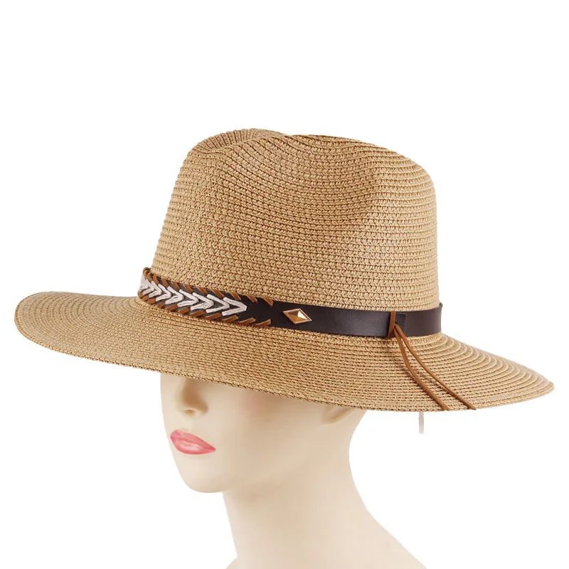 2023 New Summer Fashion Woven Tourism Beach Hat Outdoor Travel Sun Protection Leisure Breathable Straw Hat