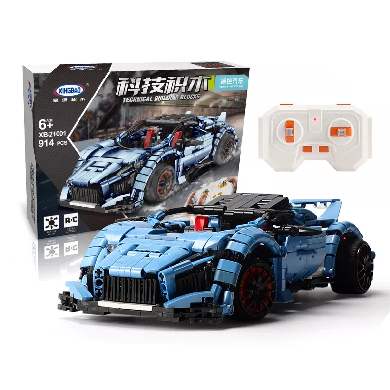 Конструктор Xingbao 21001 с дистанционным управлением гоночный автомобиль 914 шт. 2 4 ГГц спортивный совместимы