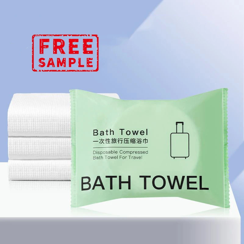 High Quality Organic 70*140Cm Large Size Eco-Friendly 80G Cotton White Disposable Compressed Bath Towel Travel Pack