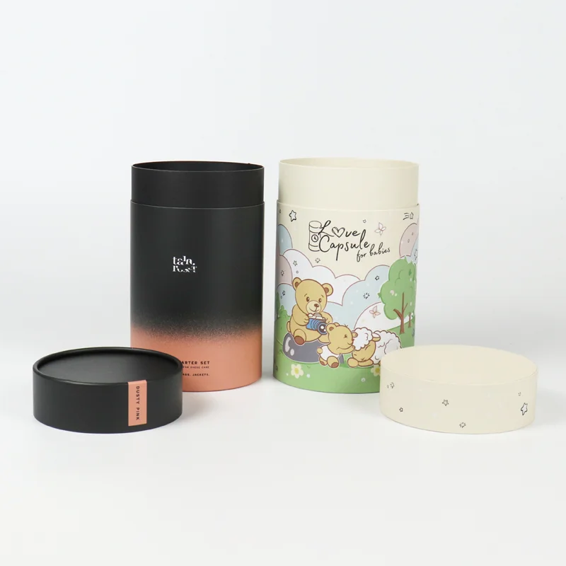 Customisable Recyclable Luxury Packaging Gifts Personalized Elegant Deodorant Cardboard Cosmetics Cylinder Packaging Paper Tube