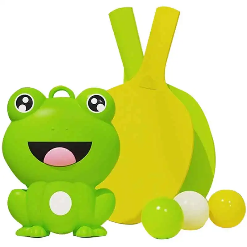 Frog hanging table tennis trainer family children parent-child interactive exercise response ability cute frog trainer