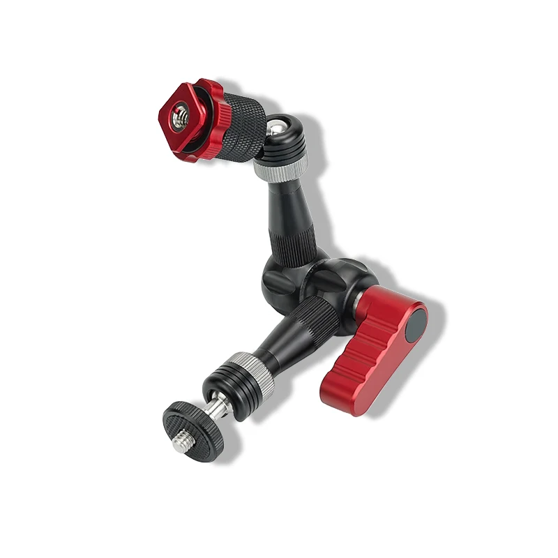 Adjustable Articulating Friction Magic Arm with Cold Shoe Adapter and 1/4 Screw for DSLR Camera Rig, Flash Light, LCD Monitor