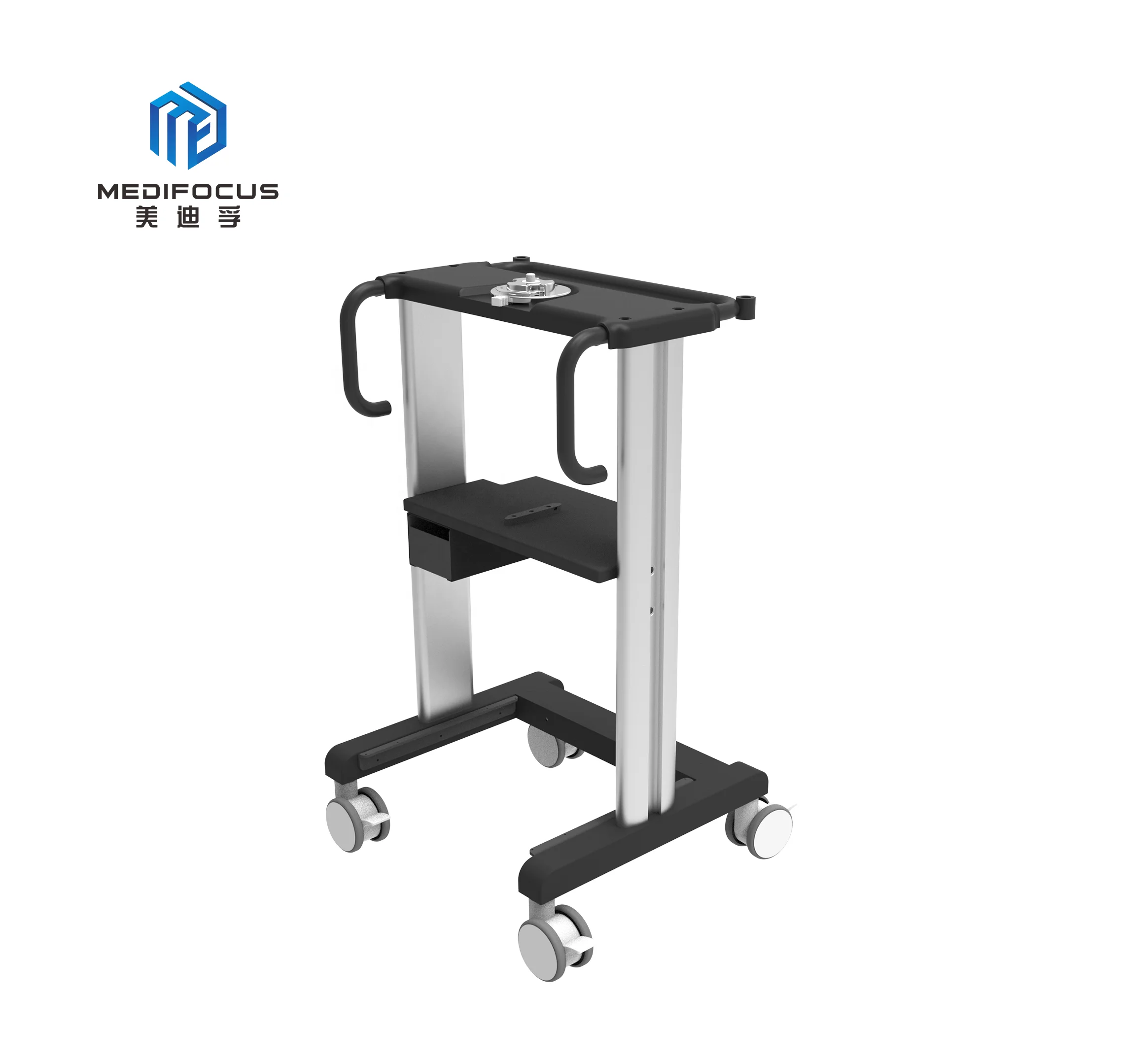 medical abs trolley 3 layered medical ventilation machine hospital mobile medical trolley