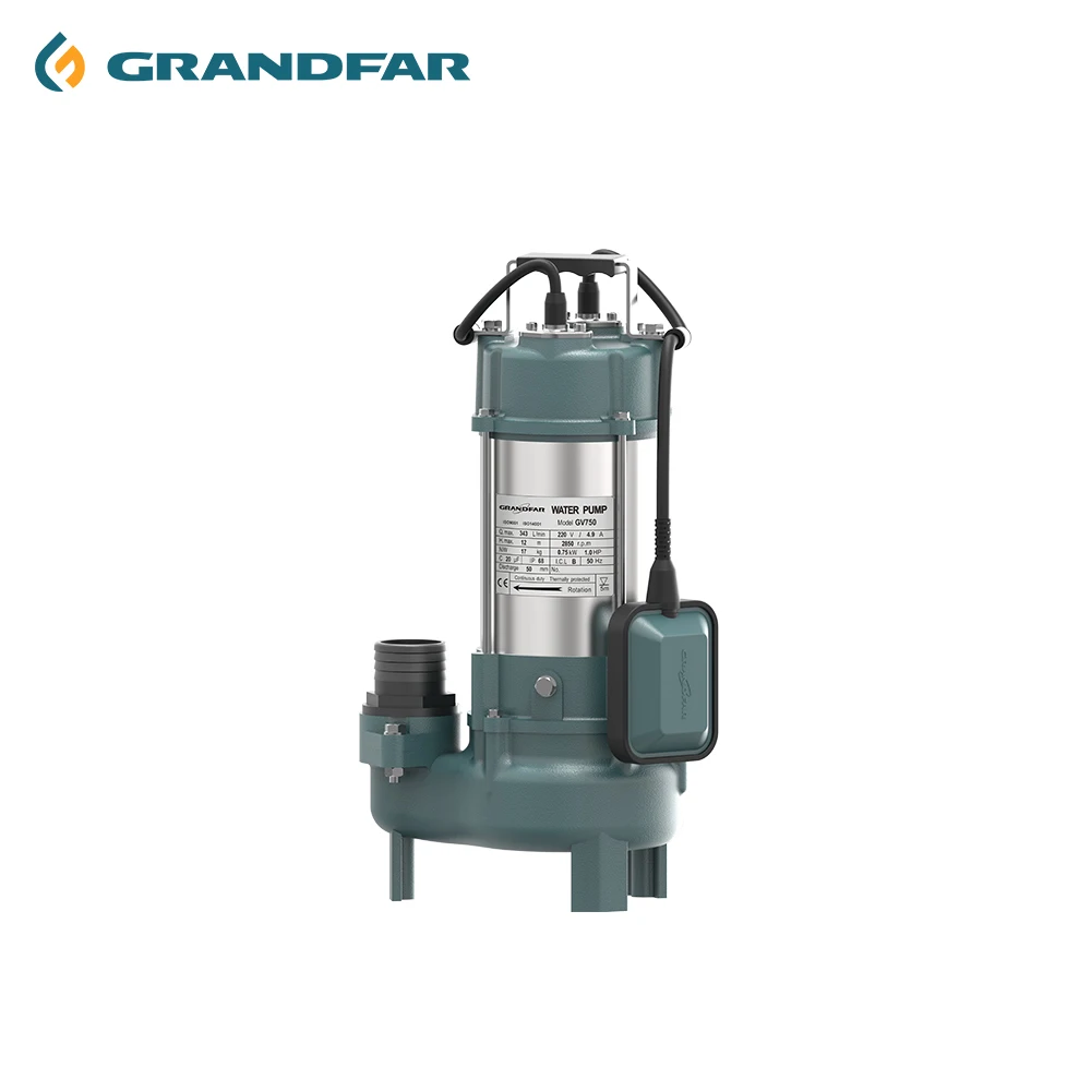 GRANDFAR Factory direct selling Stainless steel submersible sewage water pumps with thermal protector and floating ball