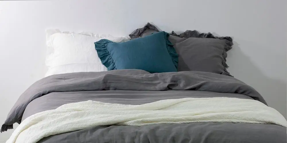 100% waffle linen blanket linen bedding soft waffle linen blanket