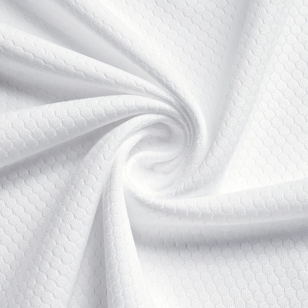 Eco-friendly Dry Fit Wicking 100% Recycled Polyester Jacquard Honeycomb Football Sports Mesh Fabric For Soccer Jersey
