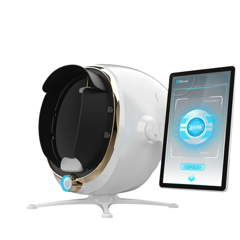 2023 Portable 3d facial skin analyzer Detector 8 Spectrum Digital Analyser Face Uv Lcd Wifi Skin Scan Skin Analyzer Machine