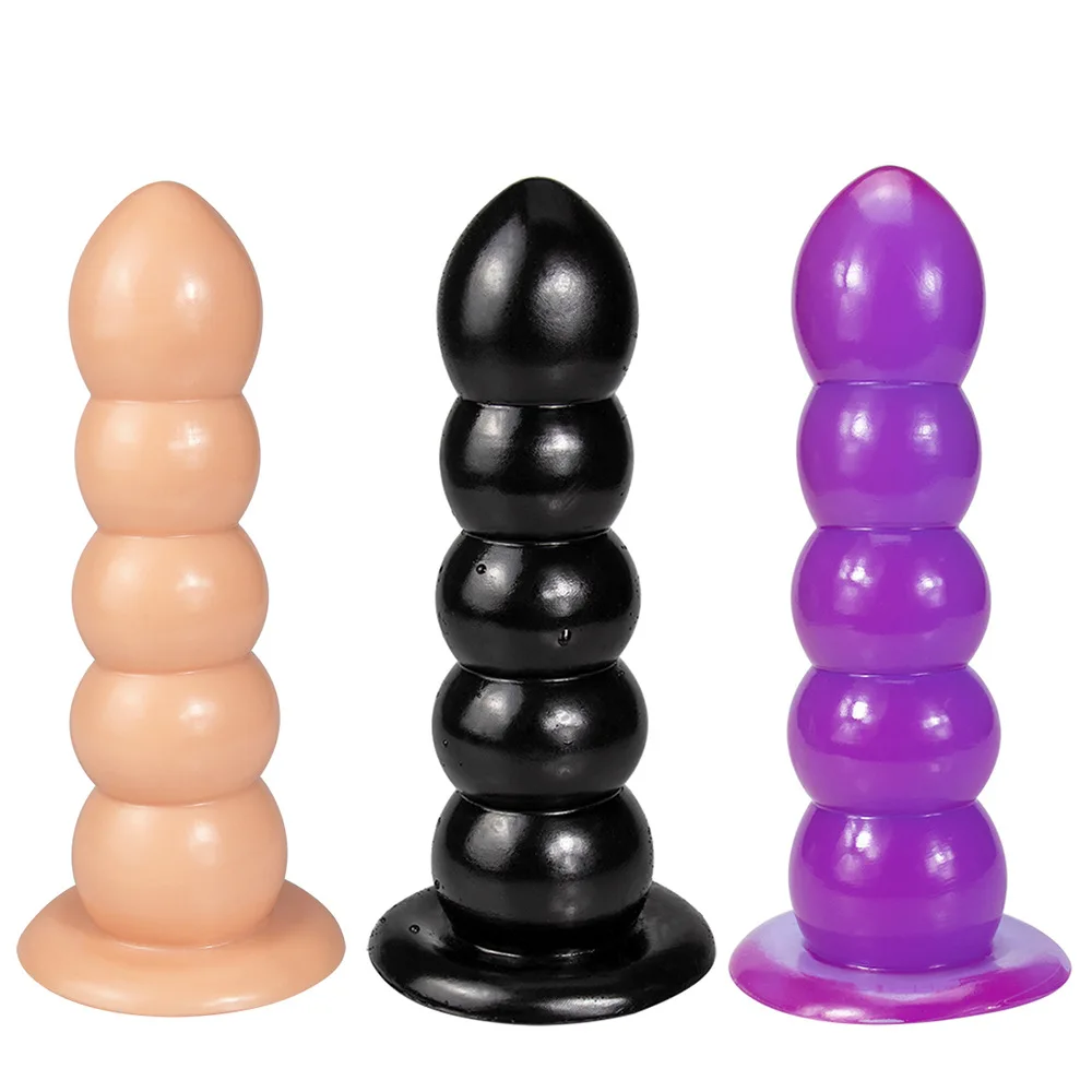 20cm 7.8inch Huge Butt Plug Anal Beads Dilatador Prostate Massager Adult Products Vagina Anus Expansion Masturbator wSucking Cup