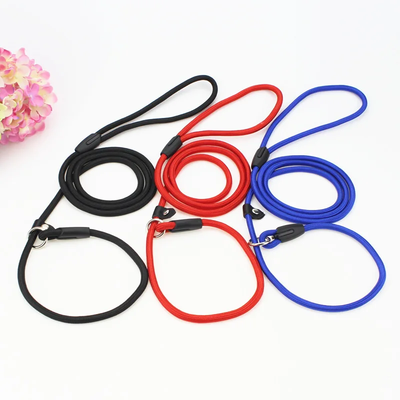 Factory Wholesale Nylon Dog Leash Durable Pet Leash P Chain Dog Walking Leash