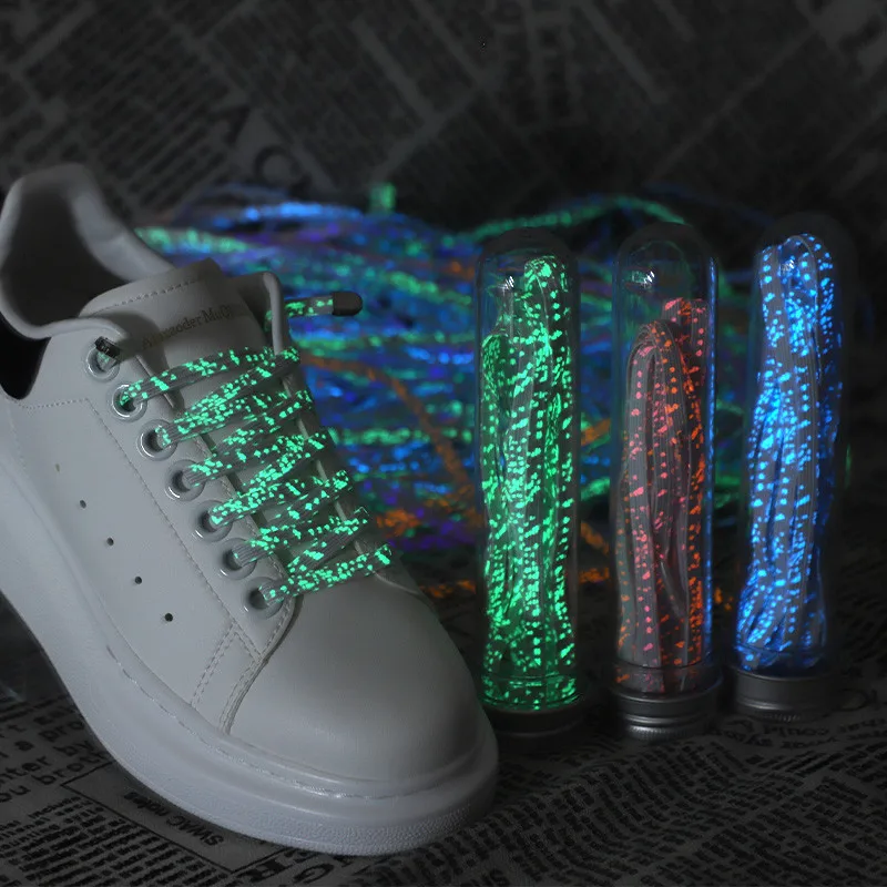 No Tie Shoe laces Elastic Shoelaces Metal Locks Flat Shoelace Luminous Lazy Laces Unisex For  Kids Adult Glowing in dark
