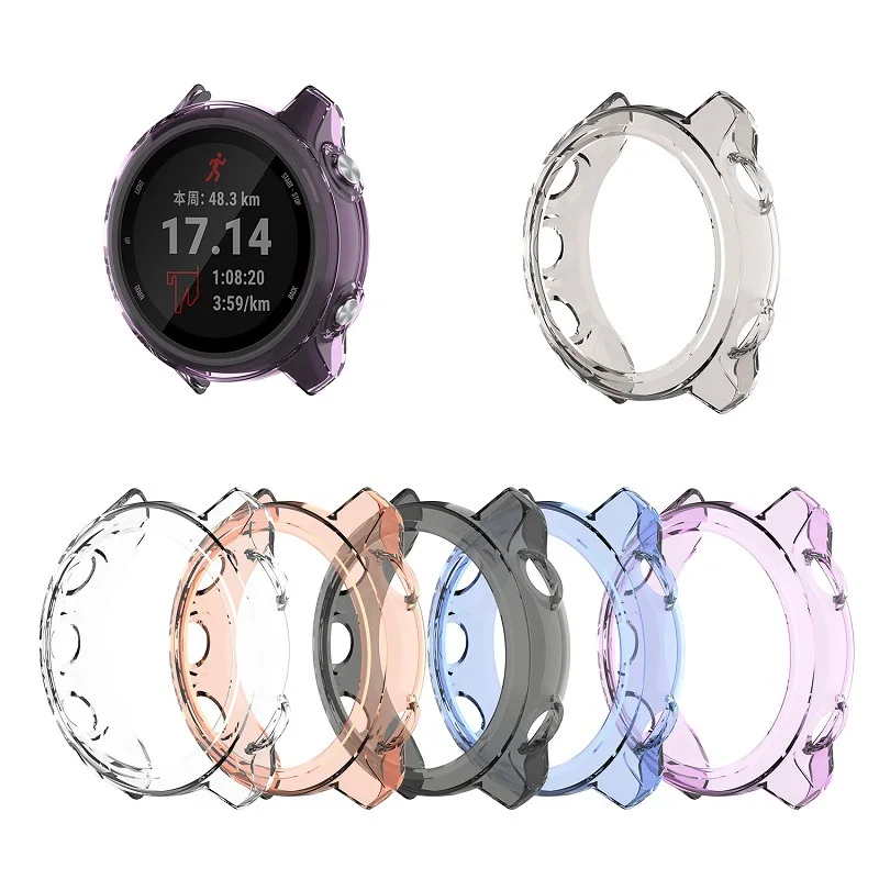 TPU Silicone Watch Protector Cover Case For Garmin Forerunner 245 645 Music HR watch case