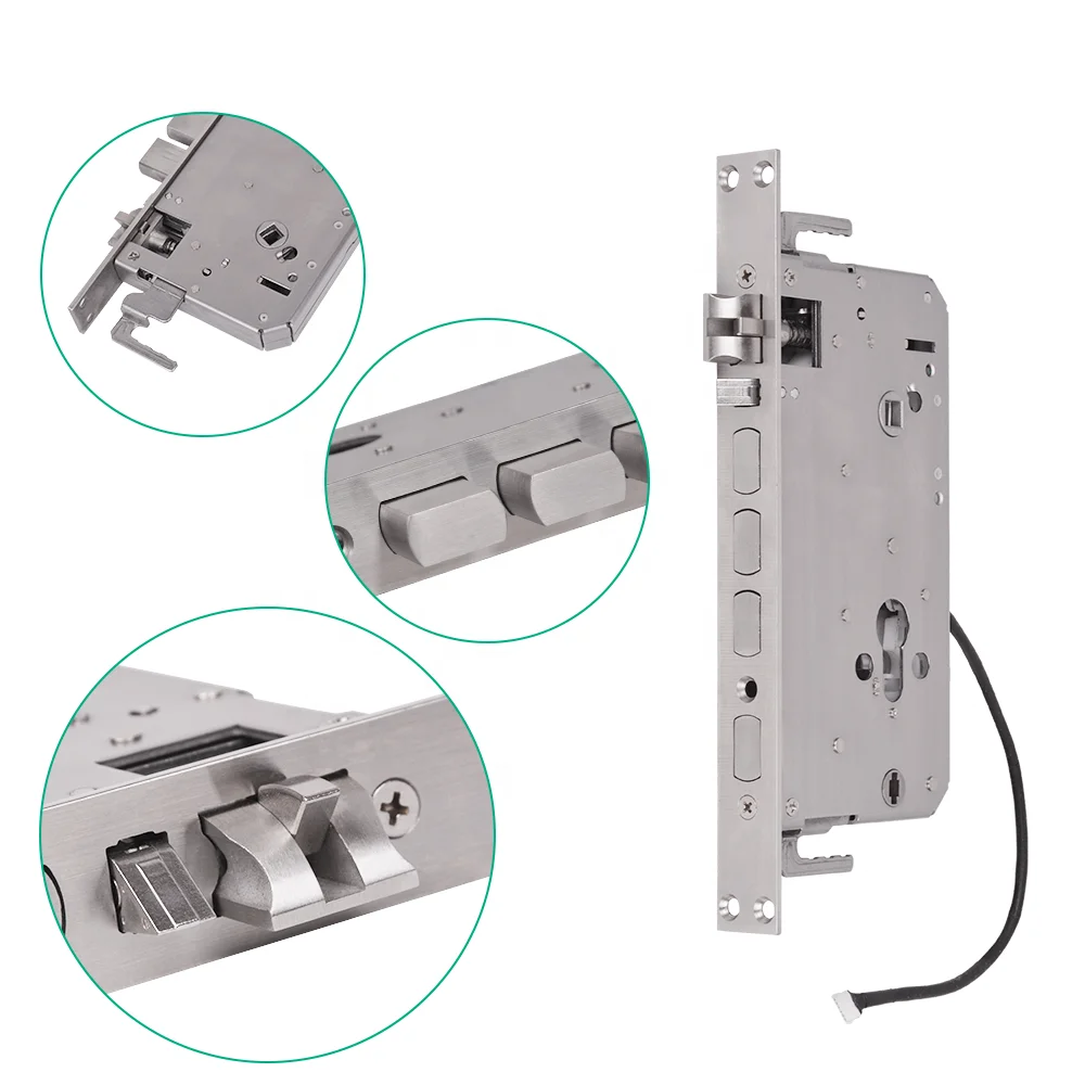 customized door lock body electronic lock body SUS 304 square spring latch bolt safe mortise lock body