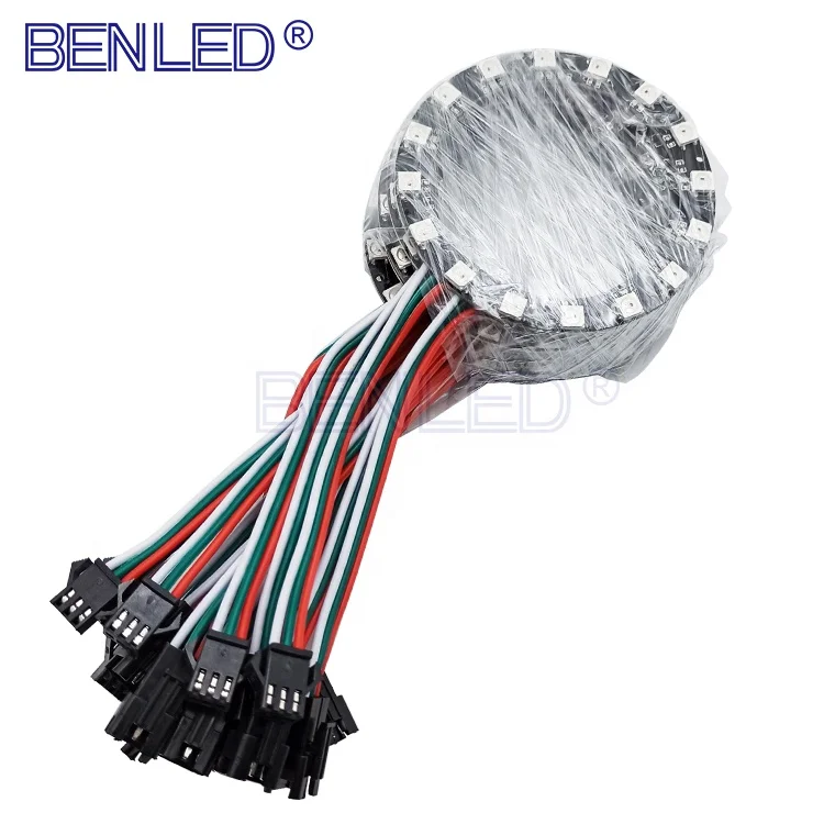Цифровой полноцветный RGB WS2812B SK6812 5V пиксельное круглое светодиодное кольцо