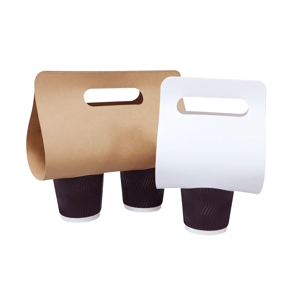 Wholesale Products Take Away 4 Cup Drink Carrier Takeaway Paper Cup Holder Takeaway Holder
