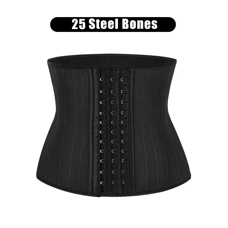 Plus Size Slimming Breathable Bondage 25 Steel Bone Latex Waist Trainer Private Label Corset