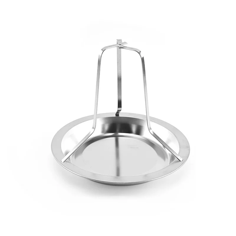 Stainless steel chicken roaster rack 19.5x16cm chicken holder pan for bbq turkey chicken stand