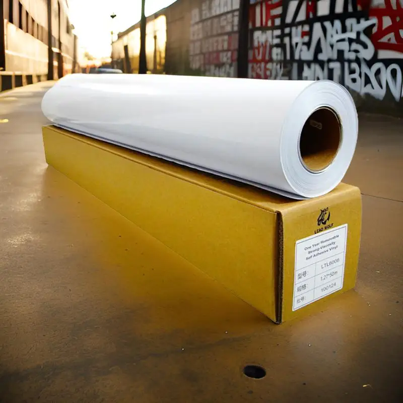 LEAD WOLF Self Adhesive Vinyl Production Waterproof Custom Vinyl Sticker Eco Solvent  Printing Pvc Poster Materials Vinyl