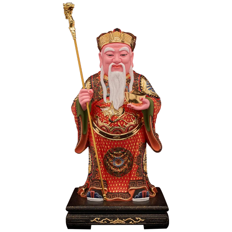 Zhangmu station land father-in-law 16-inch land yefuzheng god statue ornament