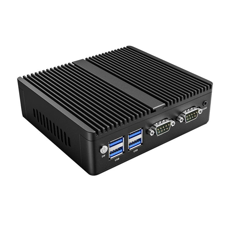 Fanless Box Home Router Firewall PC N2840 J1900 J4125 I3 4005U with 2NIC 2COM RS232 RS485 Applied in Firewalls, Network Servers