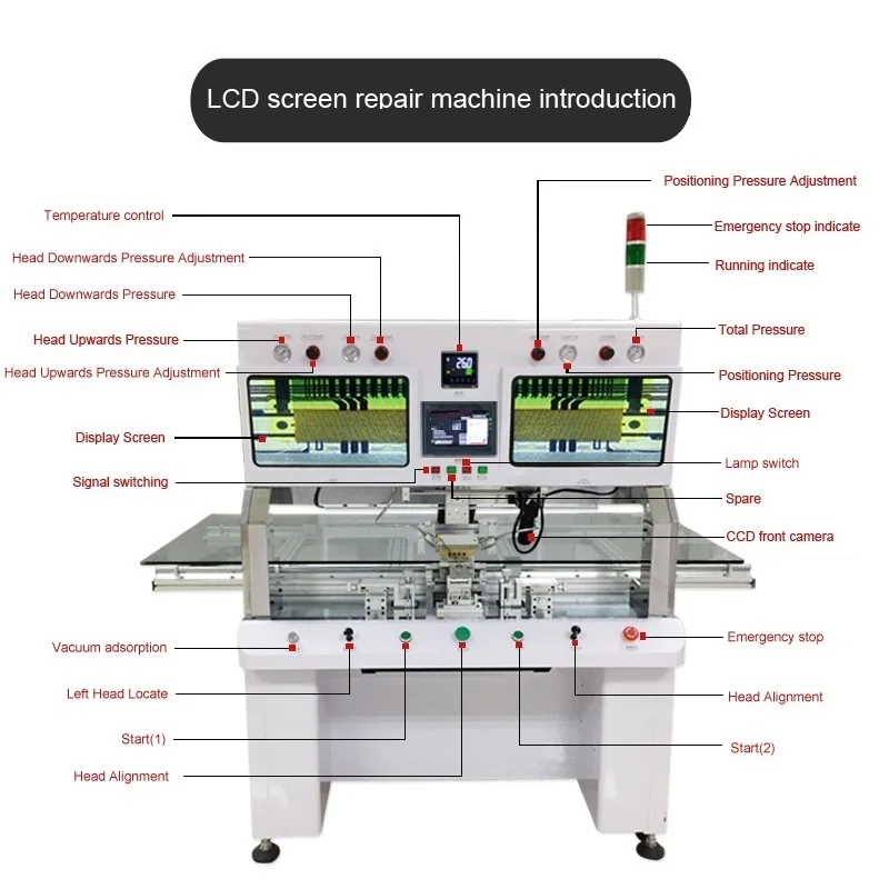 Good Quality Computer Laptop Suitable for 14~100 Inch TV Panel COF TAB COG FPC Bonding Machine for LCD TV Screen Repair