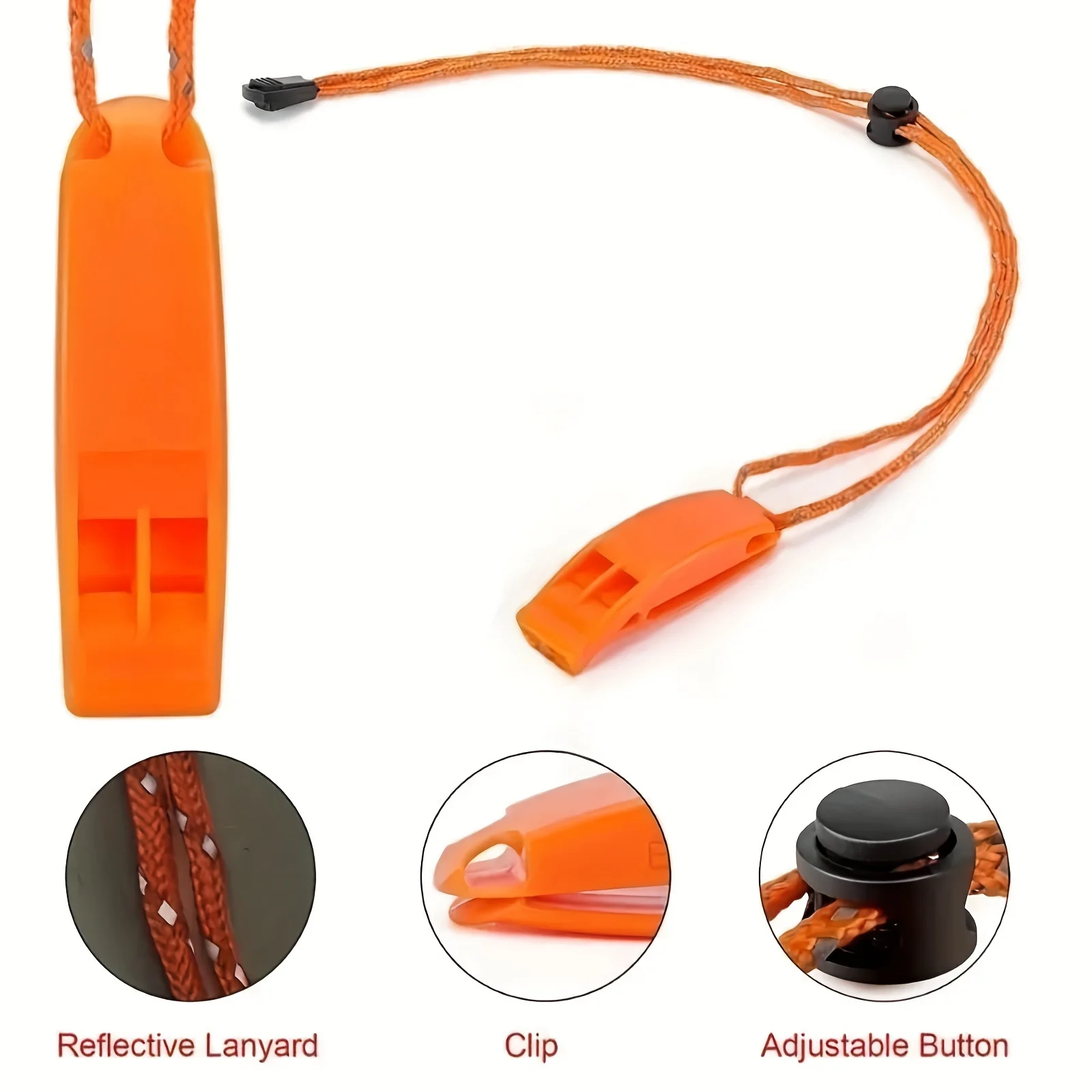 Survival Whistle Super Loud Safety Emergency Whistles With Lanyard For Kayaking, Boating, Swimming, Hiking, Camping, Climbing