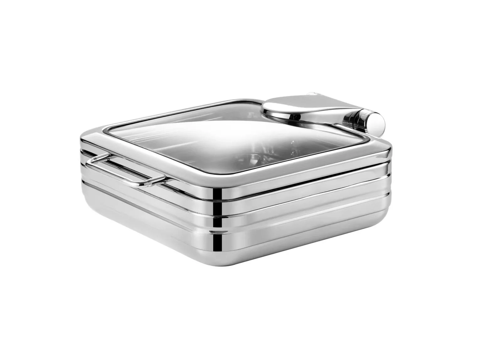 luxurious commercial stainless steel chafing dish electric touch panel buffet food warmer with many designs for high-end hotel