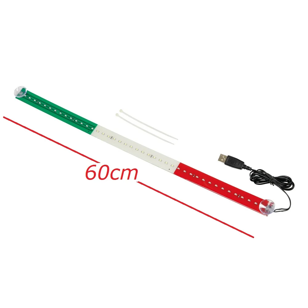 green red portugal flag colors strip car led bar the same color as the portugal country flags auto accessories