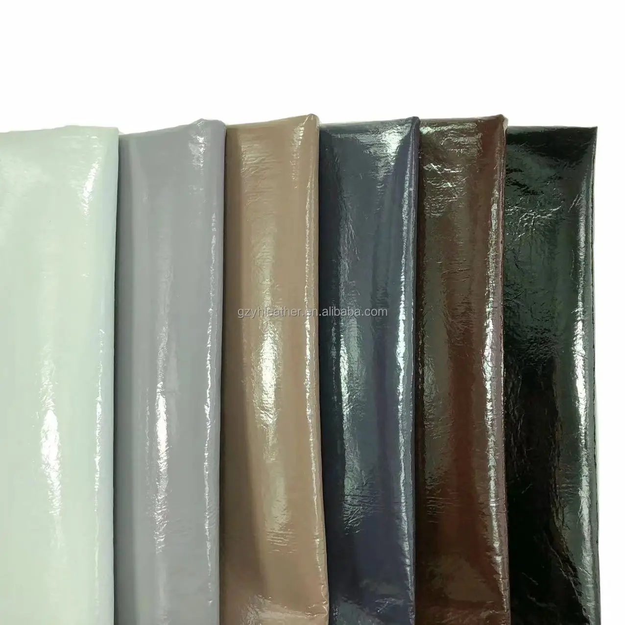 0.9mm PU foil gorgeous felt backing fabric waterproof vegan synthetic oil pu leather for bags shoes home decorate