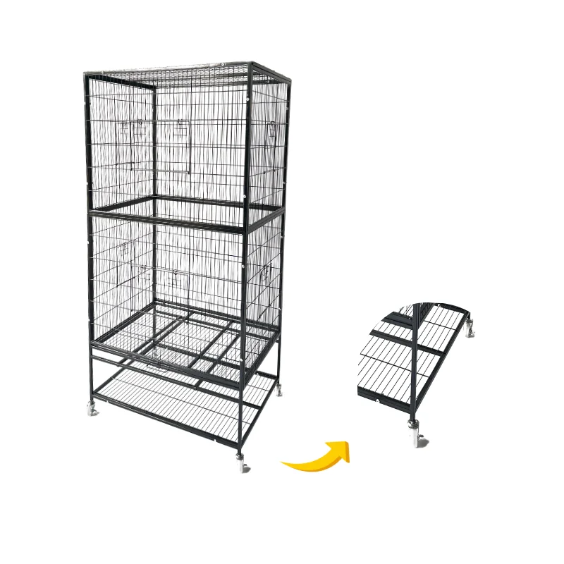 Hot Sale Metal Wire Flying Cage Bird Breeding Cage Canary Parrot Pigeon Large Space Aviary Indoor Outdoor