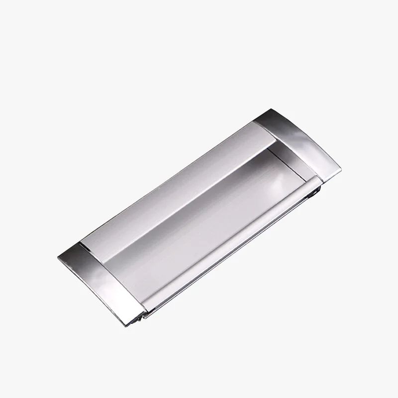 Hidden kitchen furniture cabinet concealed flush recessed pull door handle