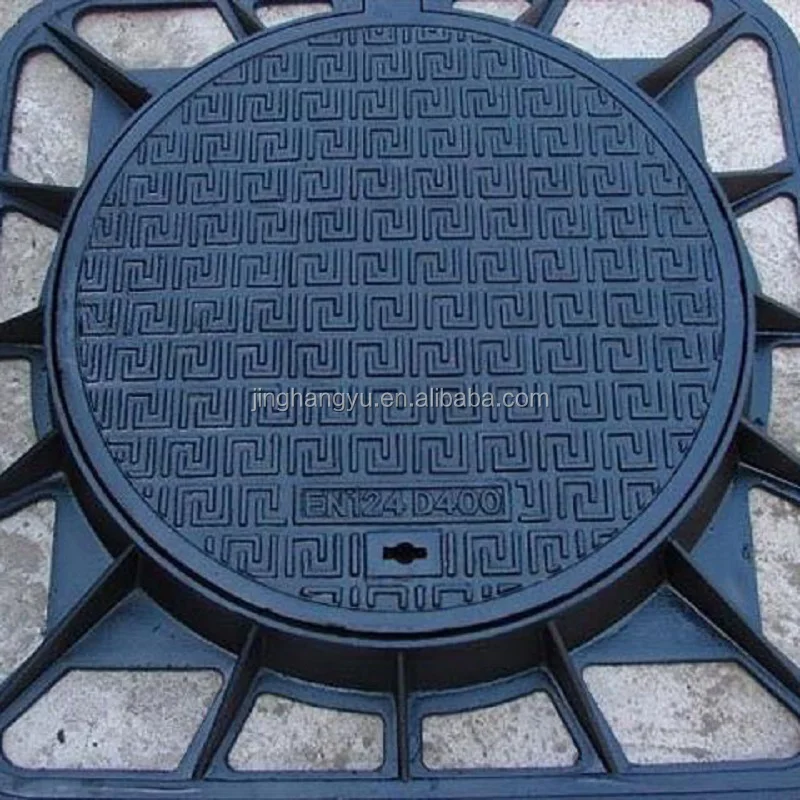 
EN124 Cast Iron Square & Round Manhole Cover For Sewage & Drainage 