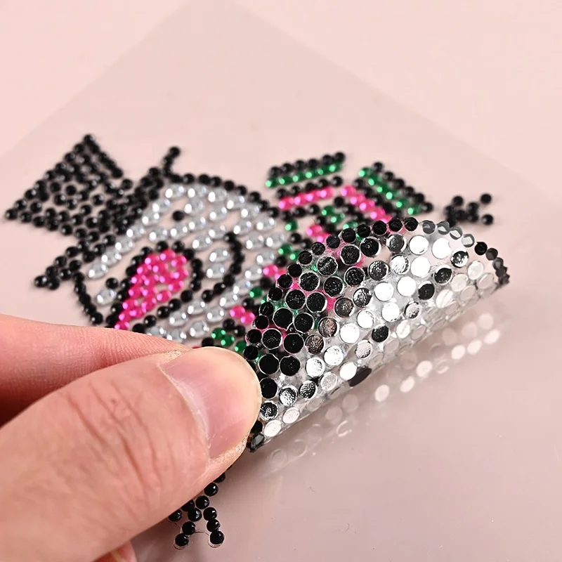 Hot sale high quality snowman diamond sticker custom crystal sticker