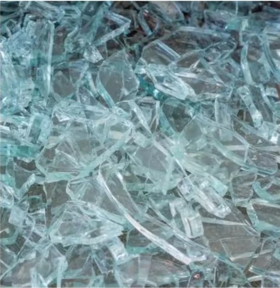 Clear Broken Float Glass Plates Scraps White Recycled Tempered Window Cullet for Making Float Glass