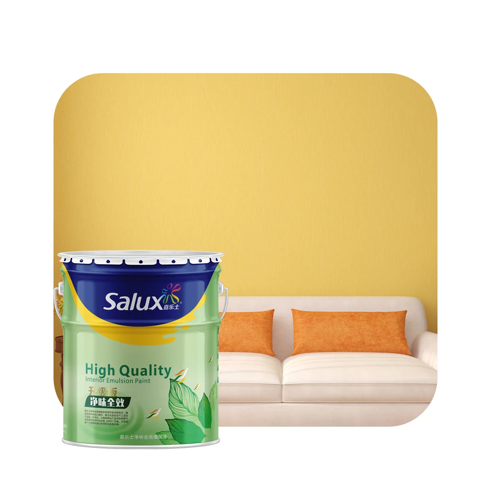 Low-Voc Salux scrub resistance Interior wall  Latex Paint for housing decoration satin paint semi gloss effect