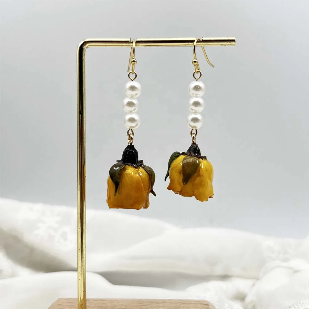 Женские серьги из натурального золота нержавеющей стали