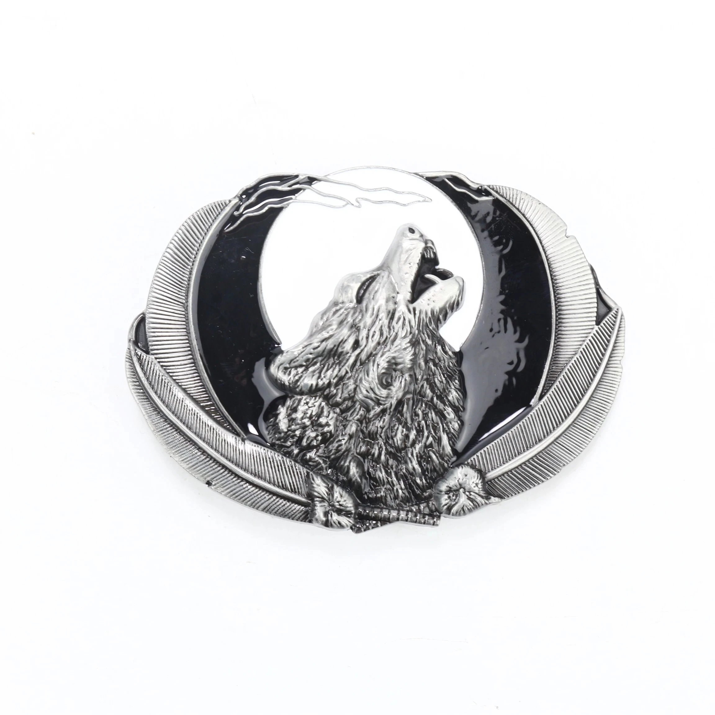 Оптовая продажа новинка высокое качество мужской ремень из цинкового сплава в форме головы волка пряжка аксессуары для ремня