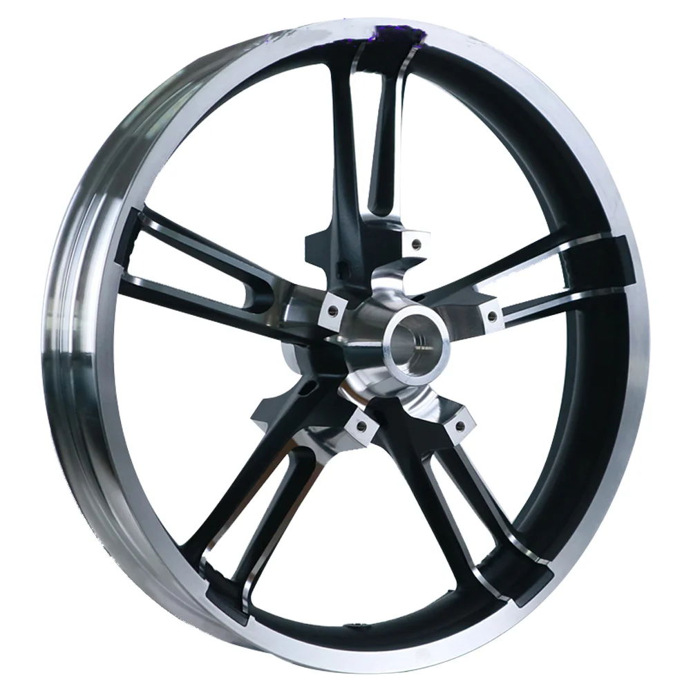 Nice Designs High Loading Aluminum 21 Inch Rim 21x3.5 Black Machined Alloy Motorcycle Wheels