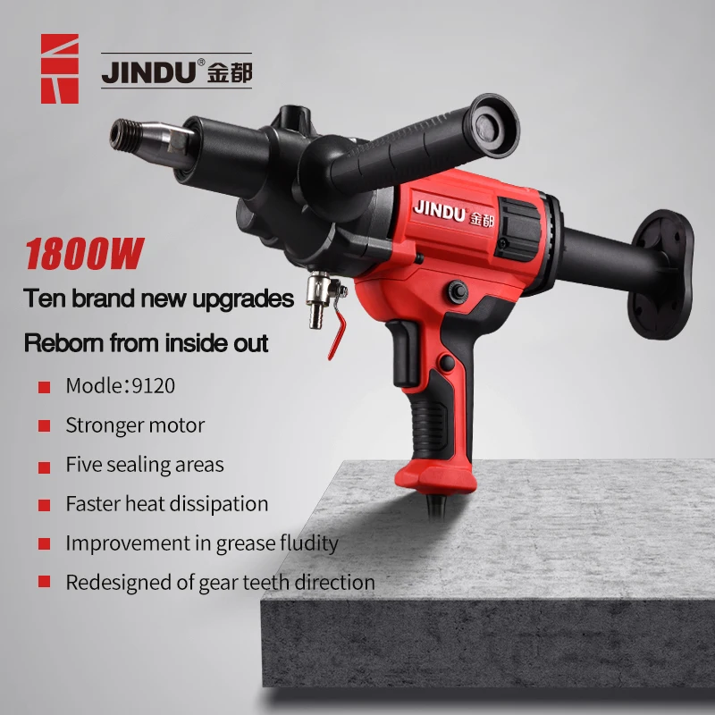 Jindu Symmetrical Handle Design Multifunctional Diamond Concrete Coring Machine for Hydropower