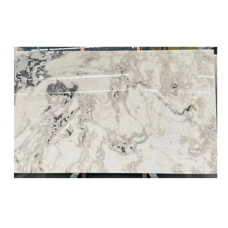 Natural Dover White Marble Grey Veins Oyster White Marble