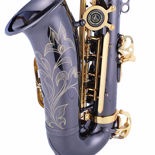 China OEM Handmade High Grade Professional Black Printed Eb Alto Saxophone For Sale