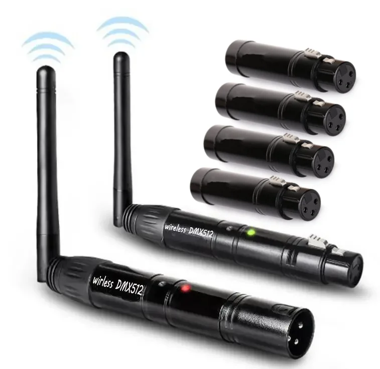 2024 New Arrival 2.4G Hz Wireless XLR Plug Signal Wireless 3 pin DMX512 Transmitter DMX512 Receiver With EU/US/UK/AU plug