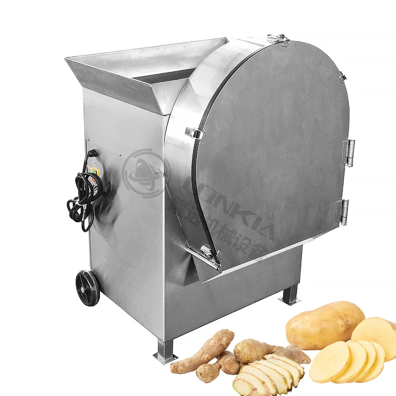 High Speed 500kg CE Approved Ginger Shredder Onion Garlic Dicing Machine Carrot Potato Cutting Machine